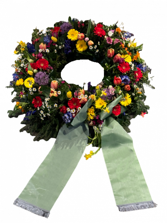 Kranz: frühlingshaft bunt